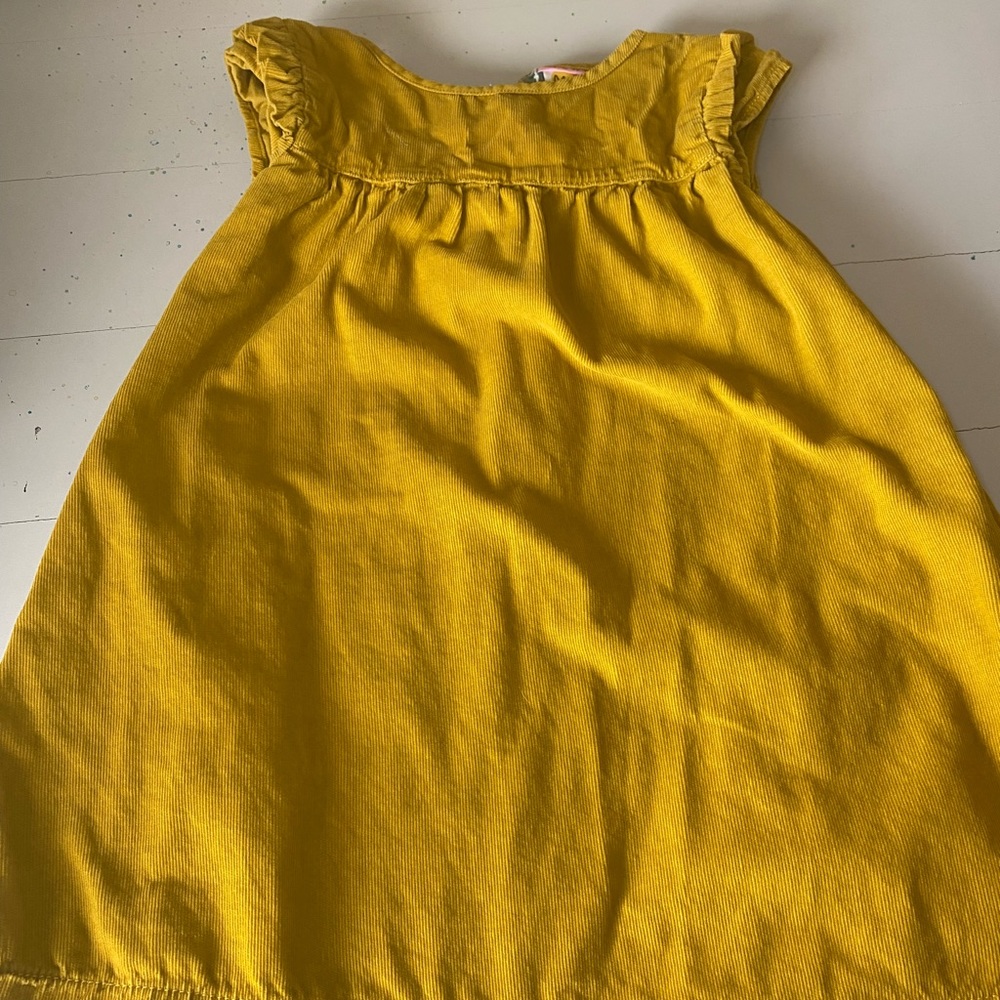 Mini Boden yellow corduroy dress